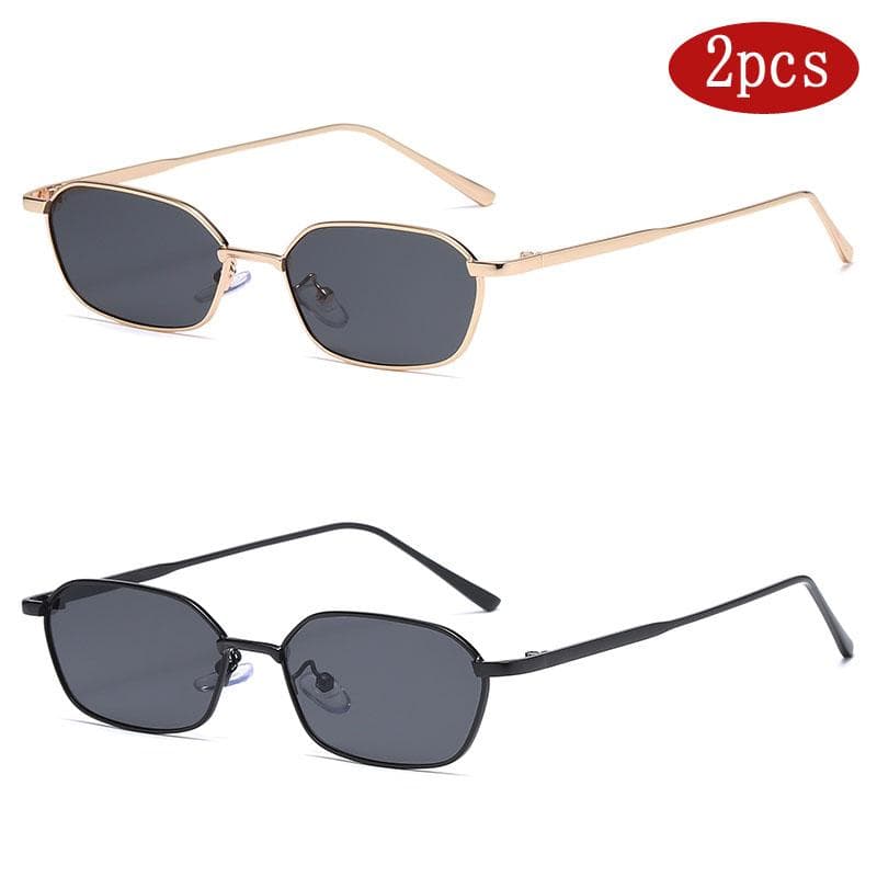 1pc Fashion Female Small Polygon Sunglasses Multi Color Lens Steampunk Metal Eyeglasses Vintage Gradient UV400 Sun Glasses