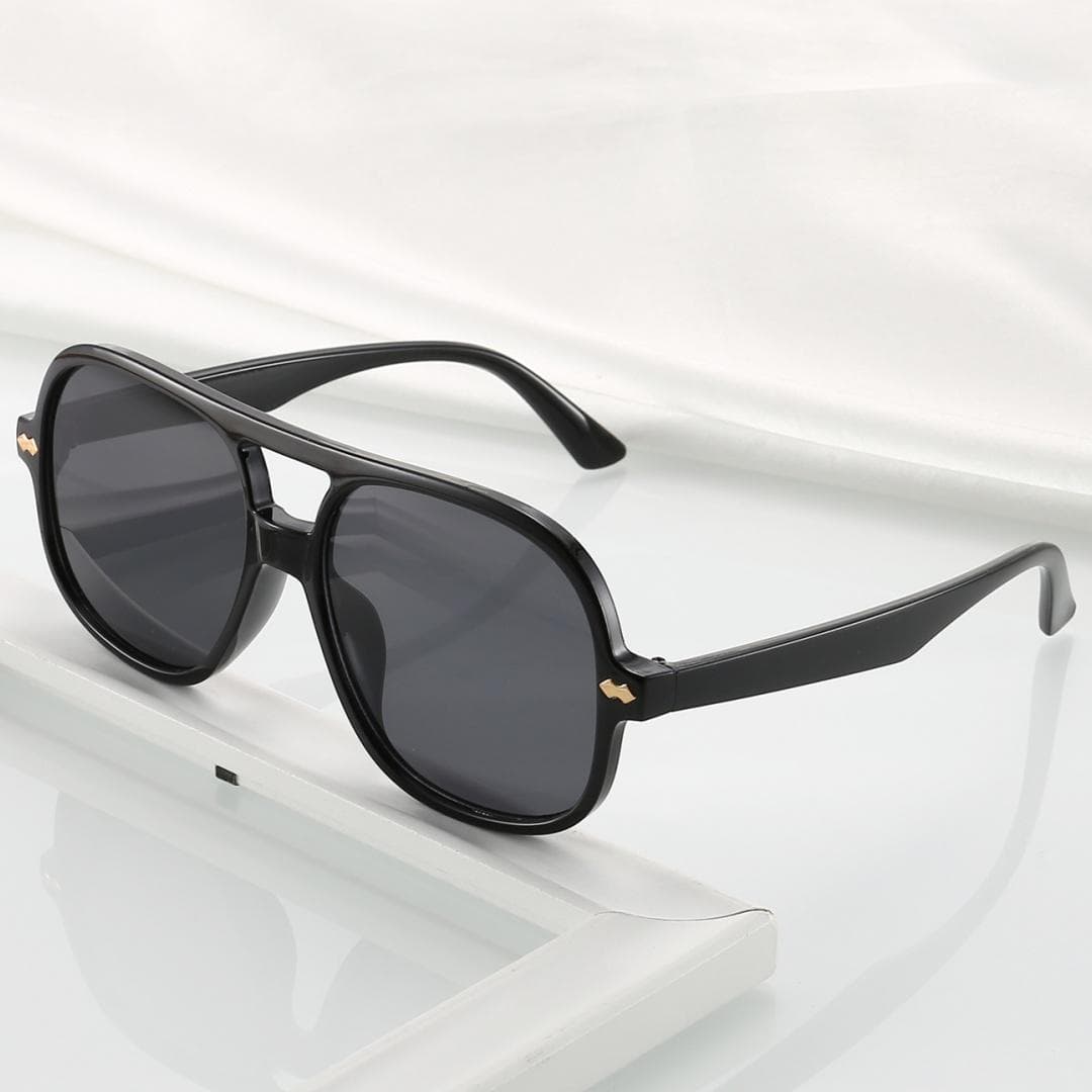 Double beam retro pc sports frog mirror sunglasses for men women advanced sense unisex trendy
