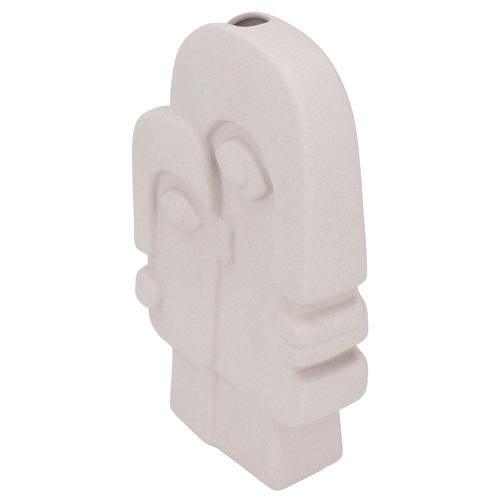 Face Art Vase Nordic Style Artistic Face Ceramic Embryo Vase Dried Flower Vase Ornament Home