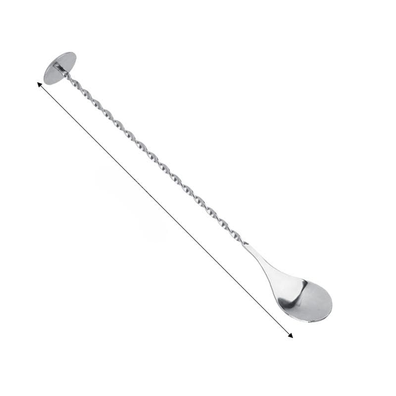 Gold Bar Cocktail Spoons Set, Stainless Steel Spiral Pattern Cocktail Shaker Mixing Spoon