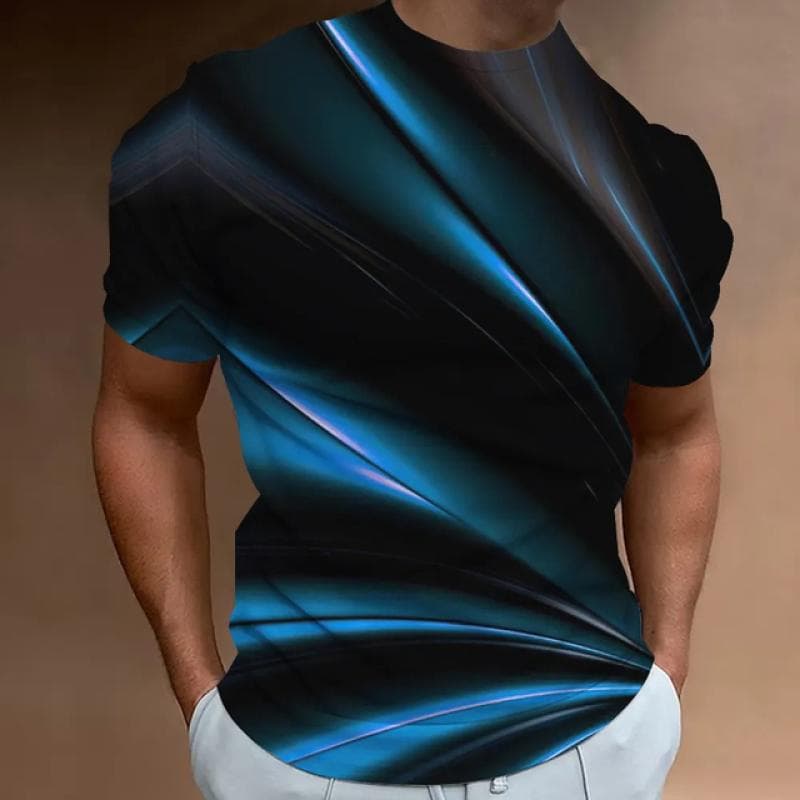 T-Shirts For Men Casual 3D Abstract Print Short Sleeve Tops Fashion O-neck Prints Graph Tees Y2k Oversized Men's Clothing Tshirt L