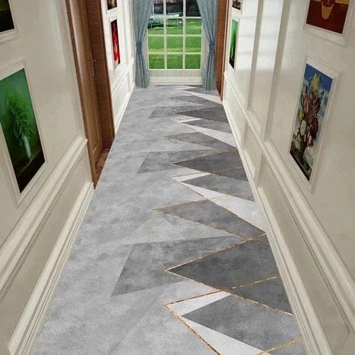 Corridor Floor Track Carpet Gray Line Abstraction Mat for Full Living Room Stairs Runners Home Decor Entrance Hall Furniture 80x200cm