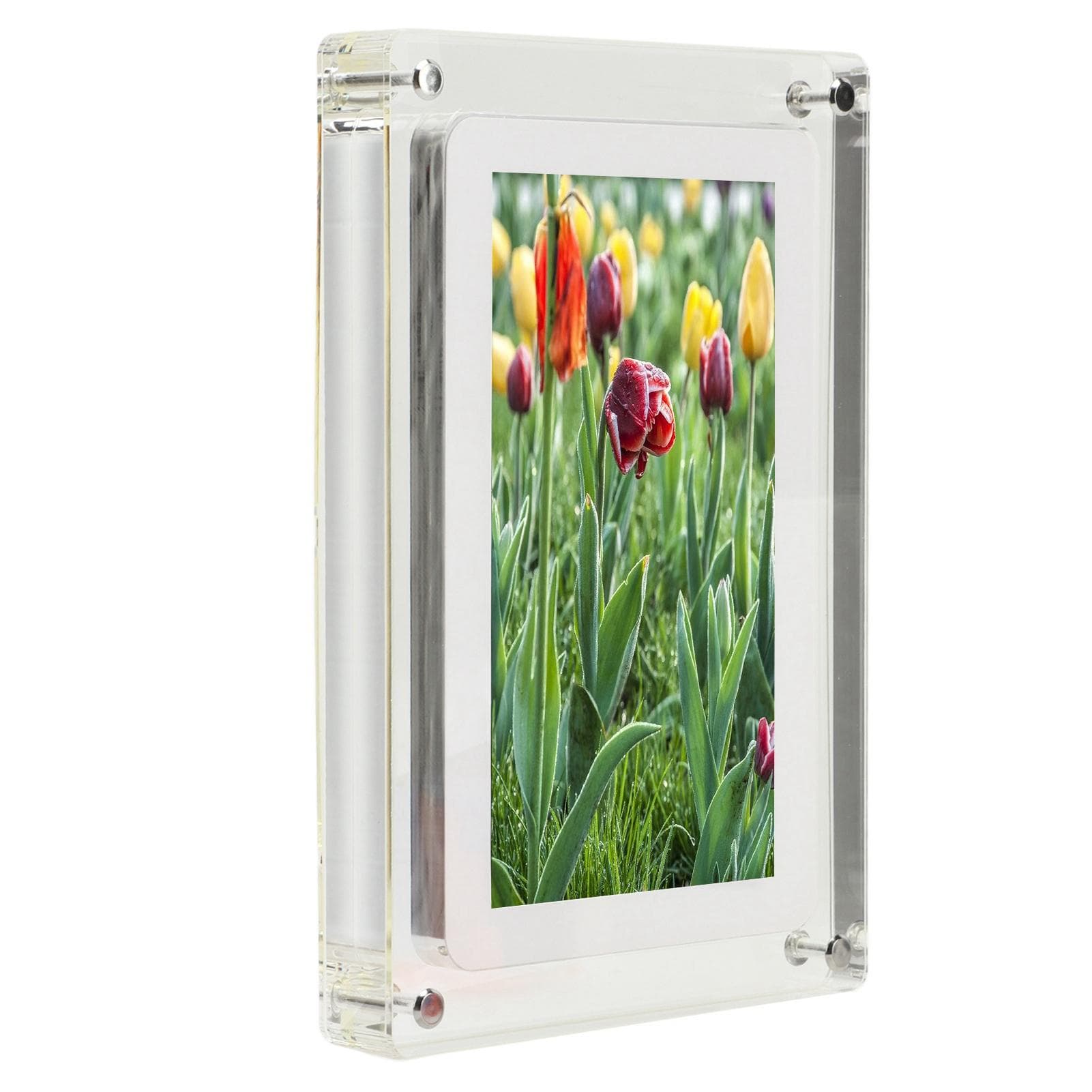 7in Digital Picture Frame with Speaker 1500mAh 8GB Smart Video Electronic Photo Album for Home UK Plug