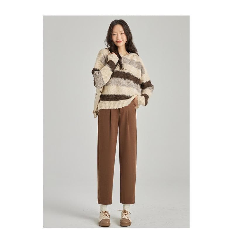 Woolen Pants for Women In Autumn and Winter New High-waisted Slim Carrot Pants Loose Trousers Small Feet Casual Harem Pants for Women XXL