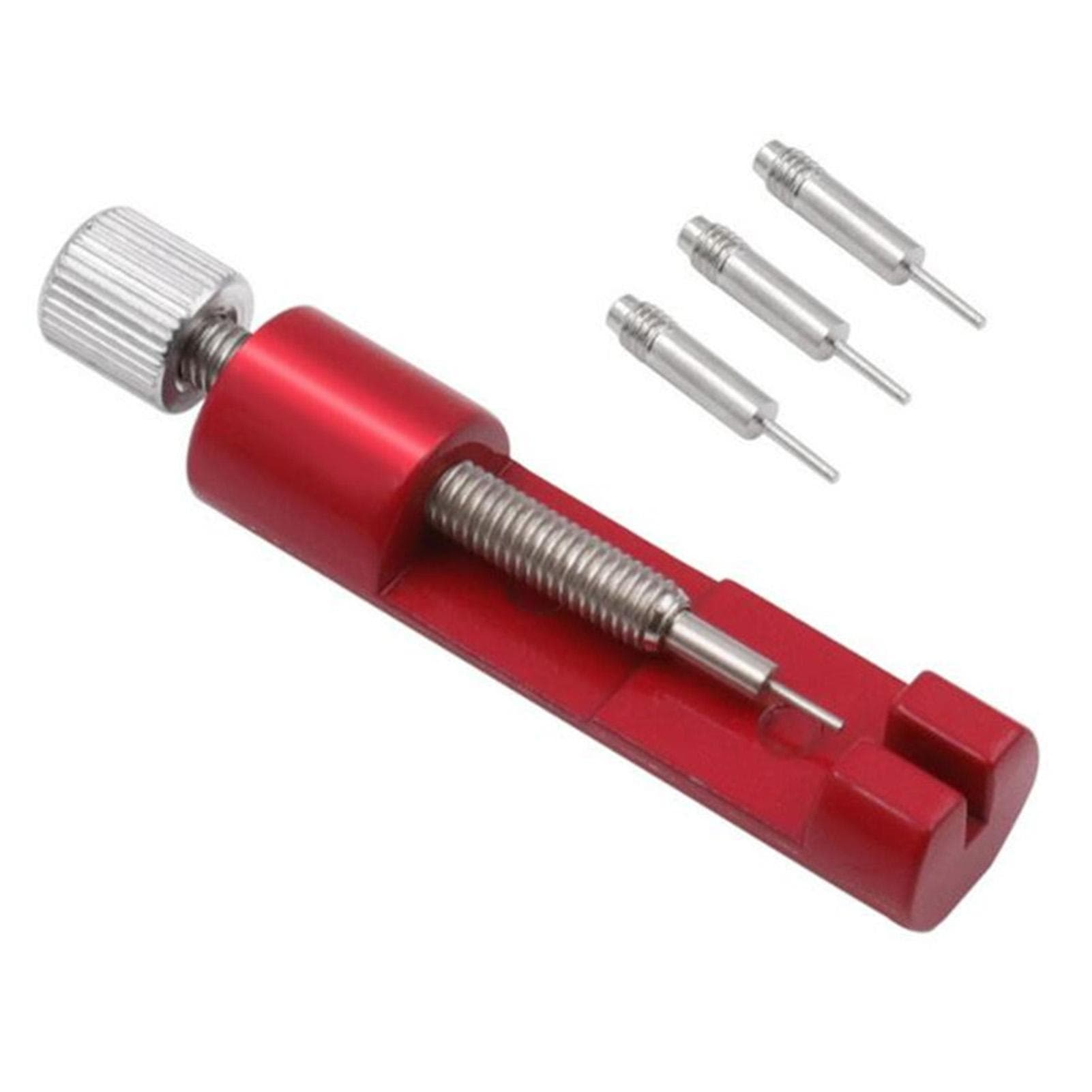 Watch Link Removal Tool Kit for Bracelet Adjustment Replacement Resizing Watch Strap Link Remover red