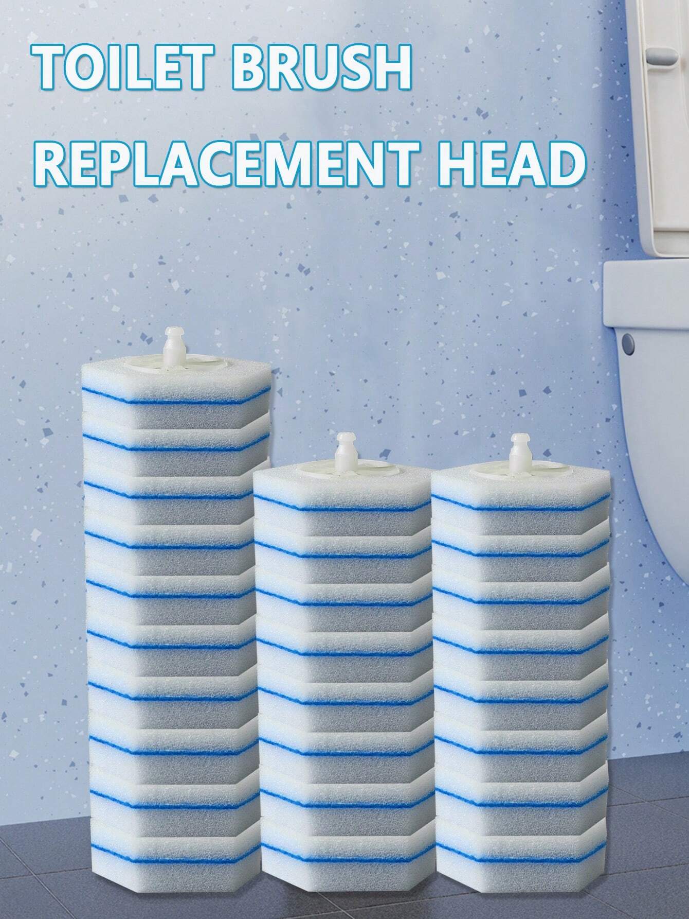 Disposable Toilet Disposable Toilet Cleaning Wand Refills, Counts Upgraded Material Disposable Toilet Cleaning Wand Heads BrushCompatible 10pcs