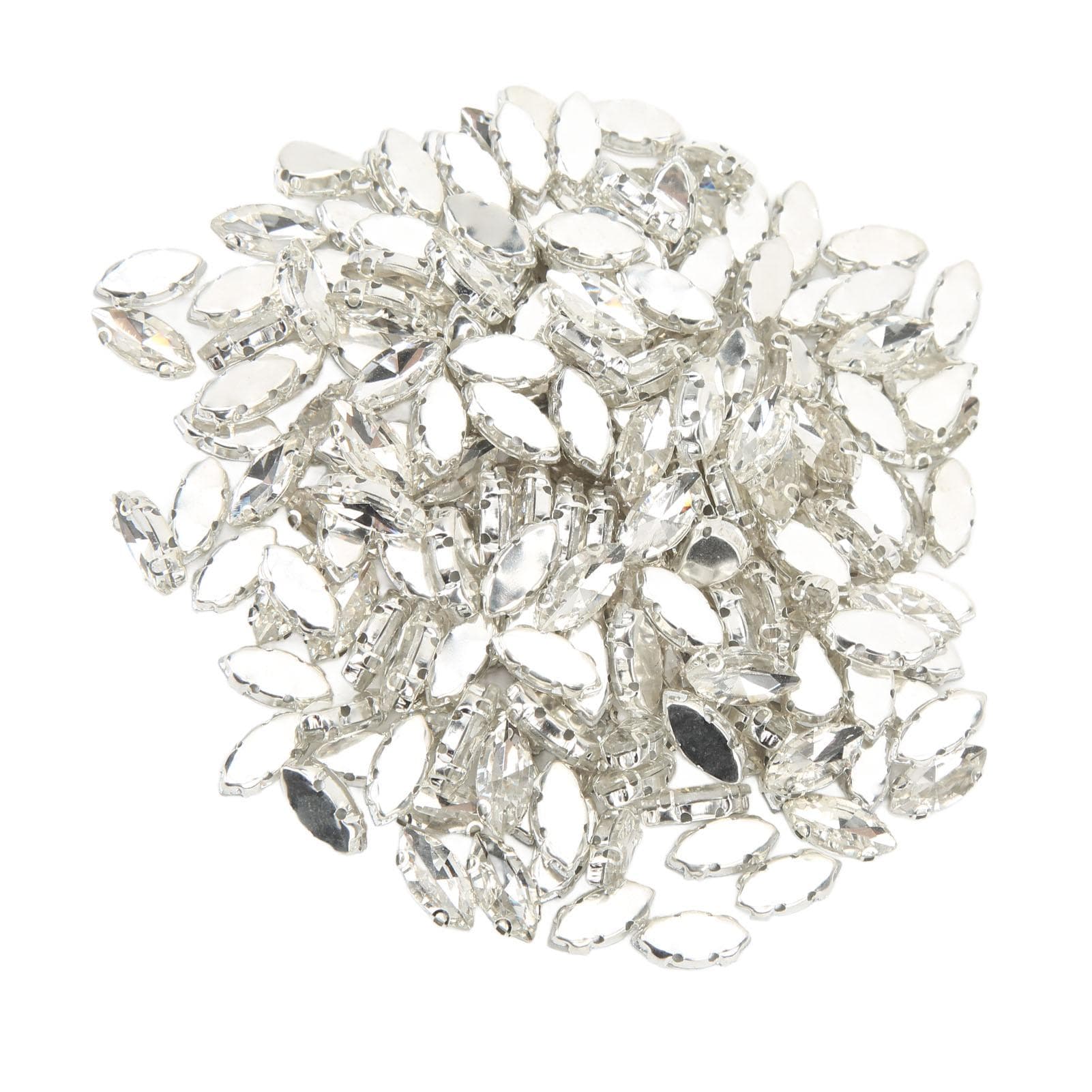 200Pcs Horse Eyes Rhinestone 7x15mm Shiny Exquisite Horse Eye Sewing Rhinestone for DIY Clothing