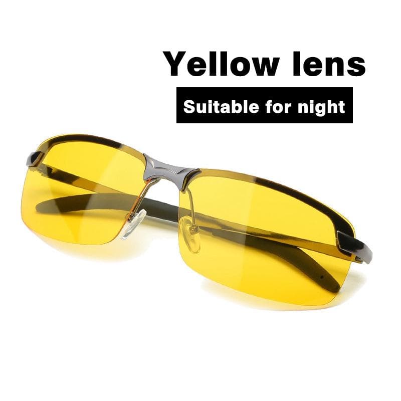 Top Anti-glare Day Night Vision Glasses for Men Women Sunglasses Driver Goggles Glasses yellow