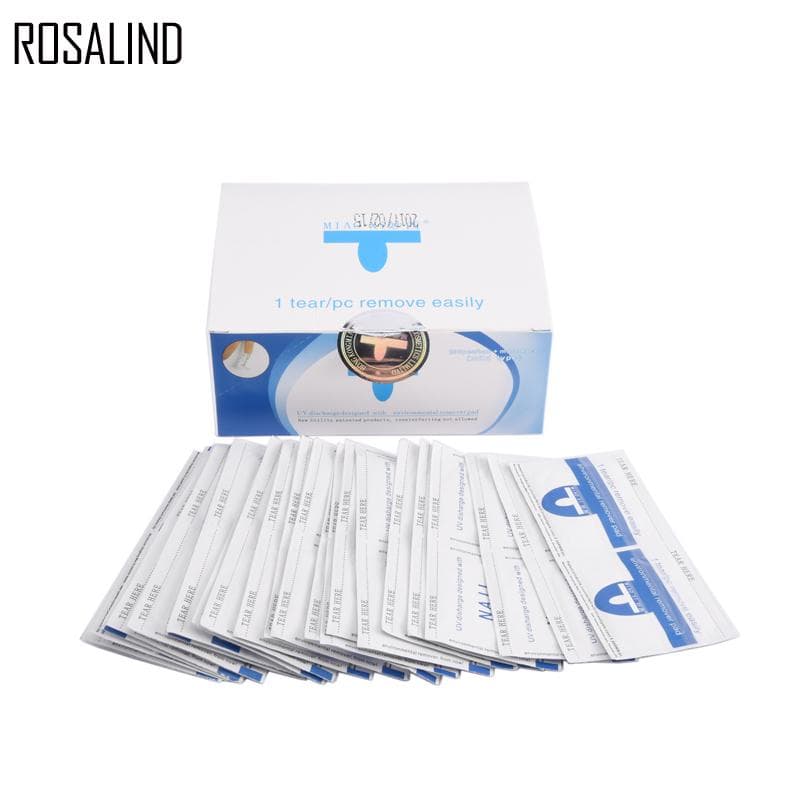 Rosalind Professional Nail Gel Removal Wraps UV Gel Manicure Cleaning Varnish Soak Off Remover 1pcs