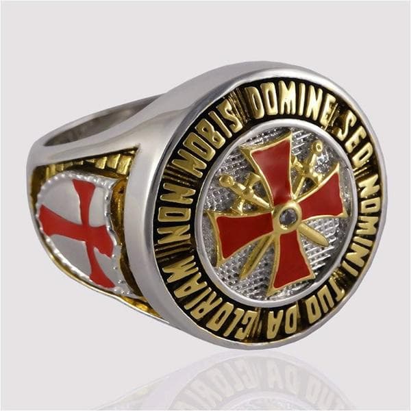 Size 7-14 Stainless Steel Ring In Hoc Signo Vinces Knight Templar Masonic 14