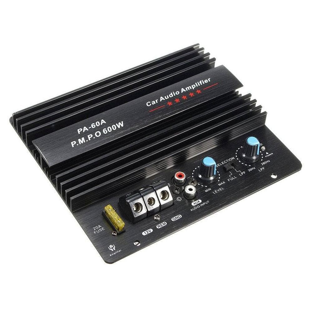 600W Car Subwoofer High Power Amplifier Board Single Channel Audio Amplifier Amp. 12.0V black