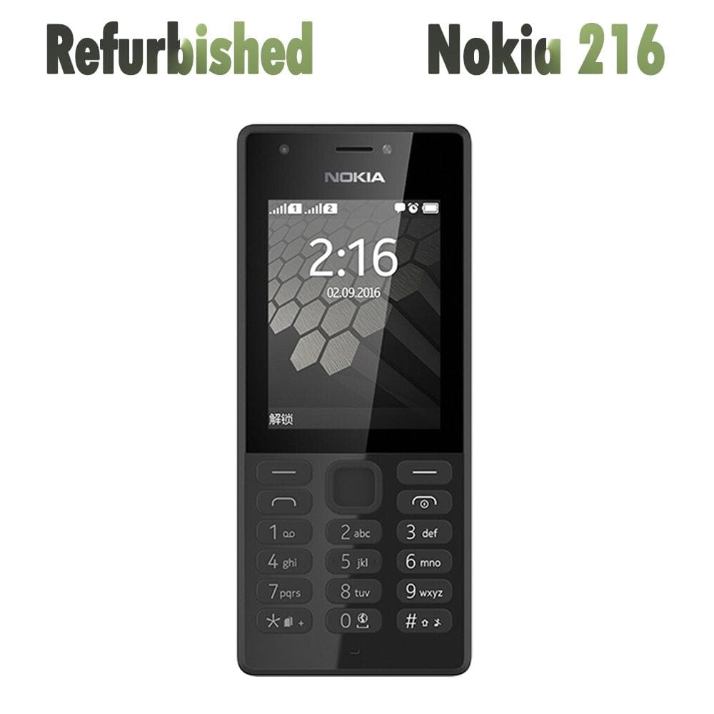 Refurbished Nokia Original Nokia 216 Mobile Phone With 2 SIM 1 Battery 1 charger blue