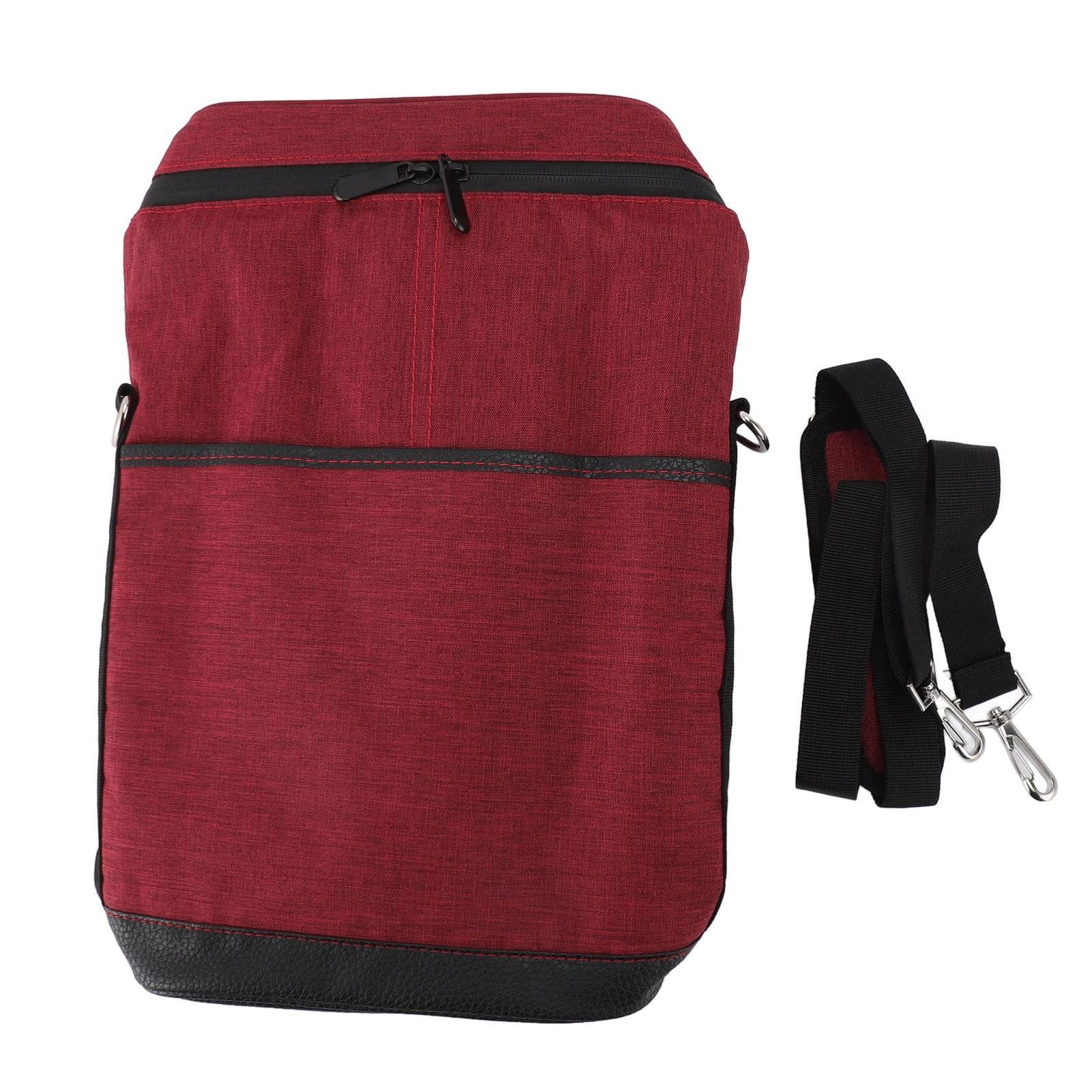 2 Bottle Wine Cooler Bag Leakproof Insulated Padded Wine Carrier Portable Wine Case with Handle red