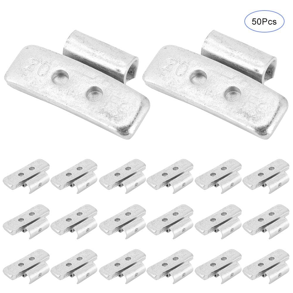 50pcs 20g0.71oz P Style Tire Wheel Balancing Weights Clip On Balancing for Steel Wheels