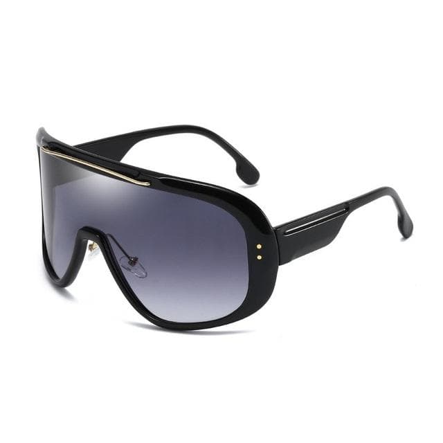 Mirror Shield Visor Sunglasses UV400 Oversized Windproof Sport Goggles for Women Men One Piece Big Frame Shades as picture