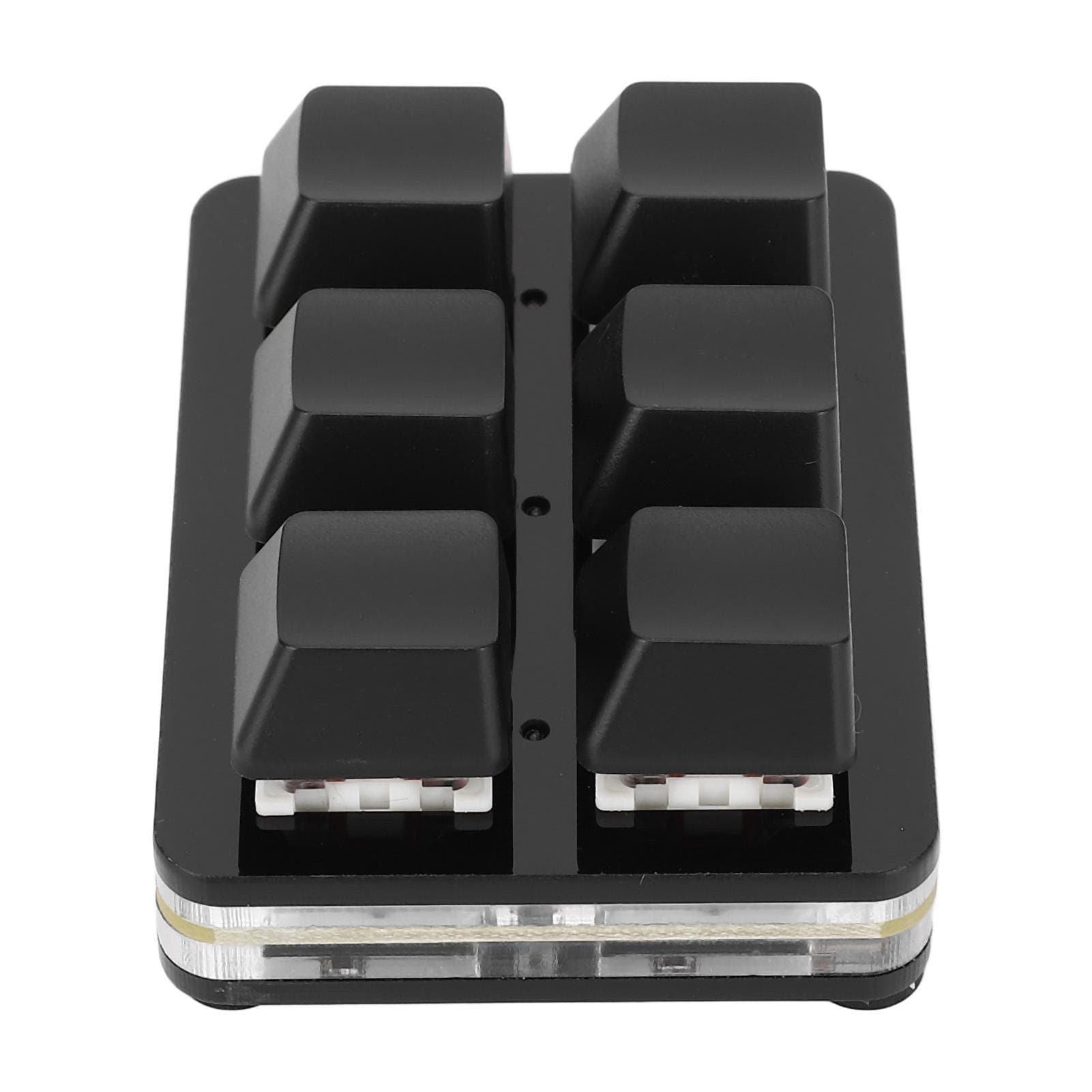 Mechanical Gaming Keyboard 6 Keys DIY Programmable Red Switch Small USB Wired RGB Mechanical black