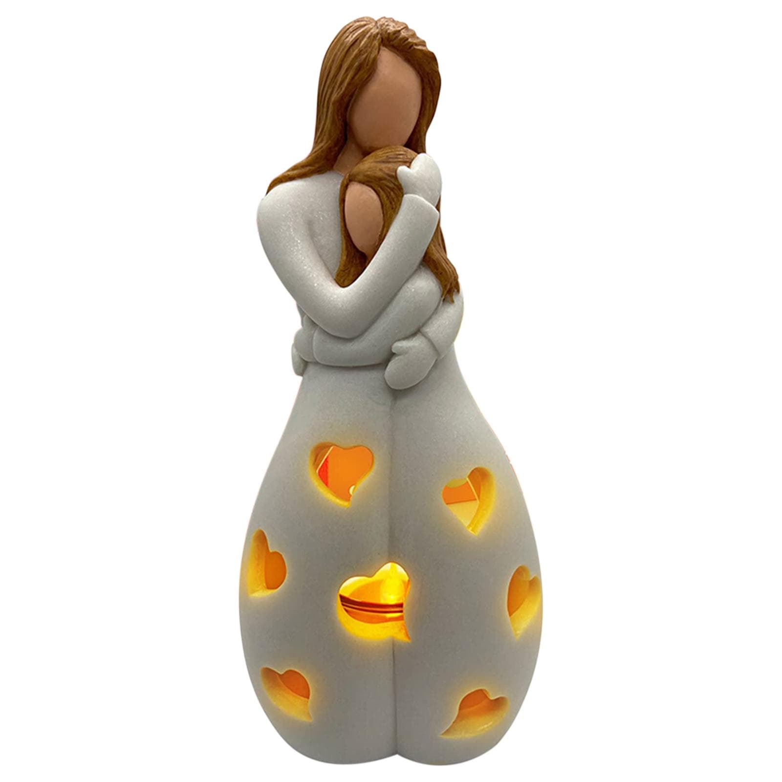 Mother s Day Gift Mother Daughter Hug Candle Holder Candle Light Slot Candle Holder