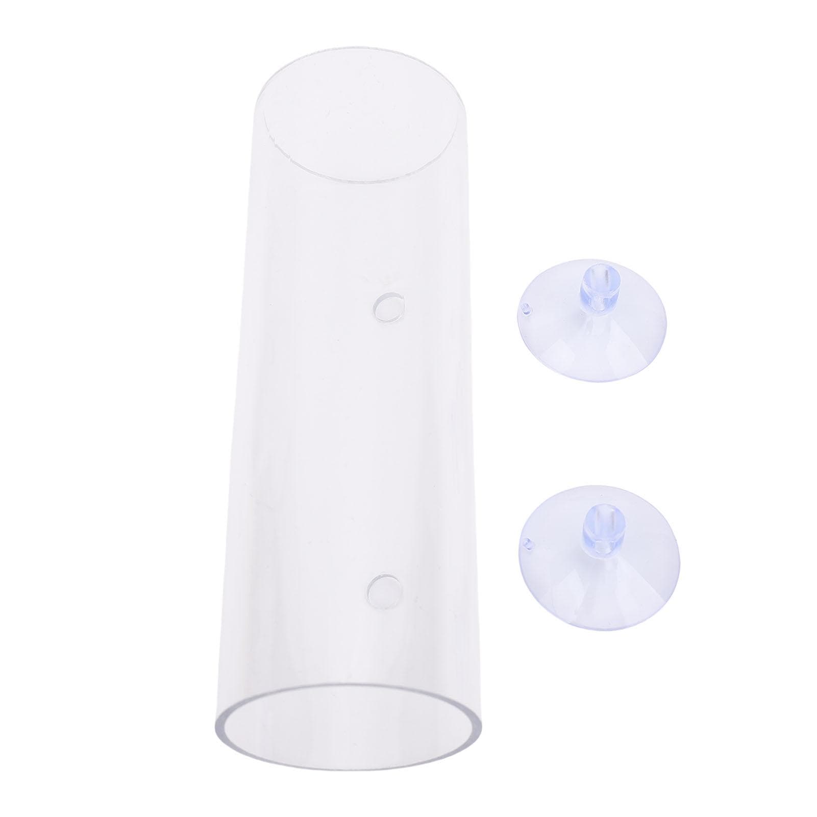 Betta Fish Tunnel Transparent Hollow Betta Fish Tube with Suction Cup for Resting Fish Tank L