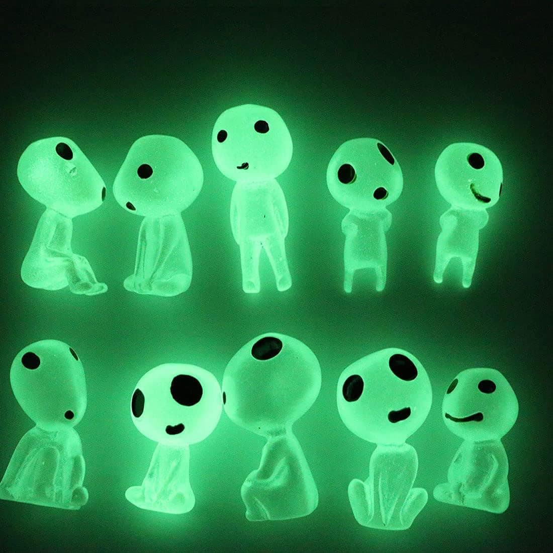 Set of 10 Luminous Tree Elf Resin Tree Elf Fairy Movie Character Cute Collectible Luminous Micro Landscape Garden Decorations for Garden Glow in the