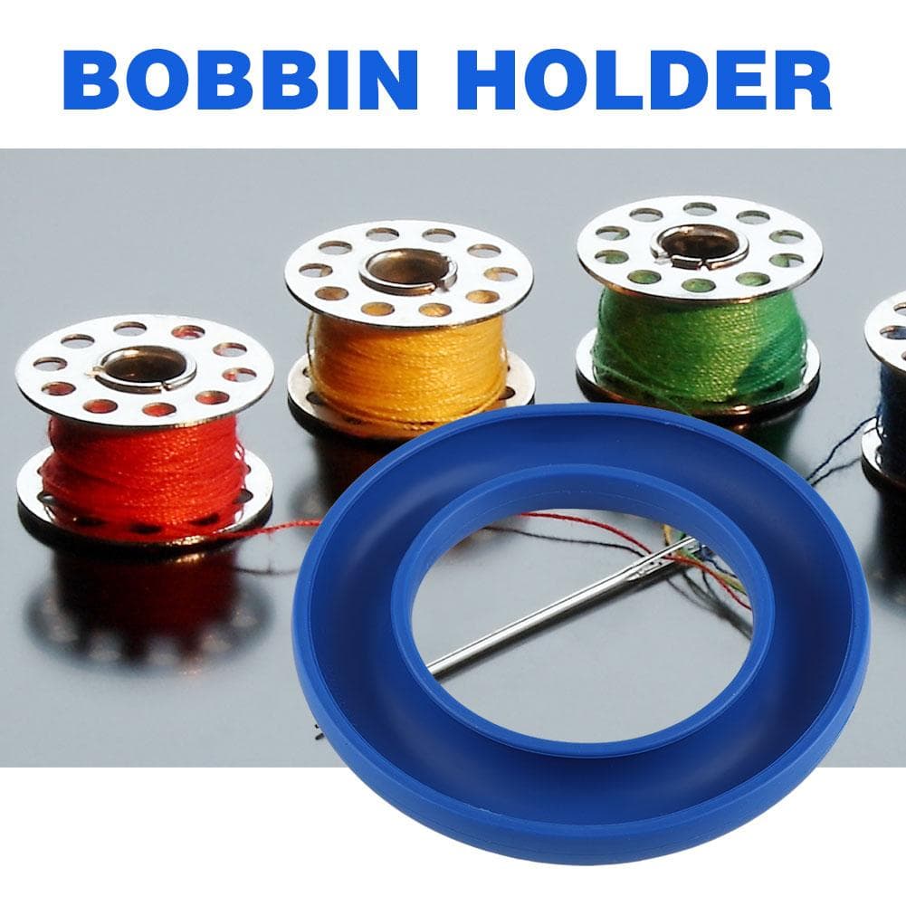 Rubber Organizer Holder Bobbin Sewing Craft Embroidery Accessories Storage (Blue) blue