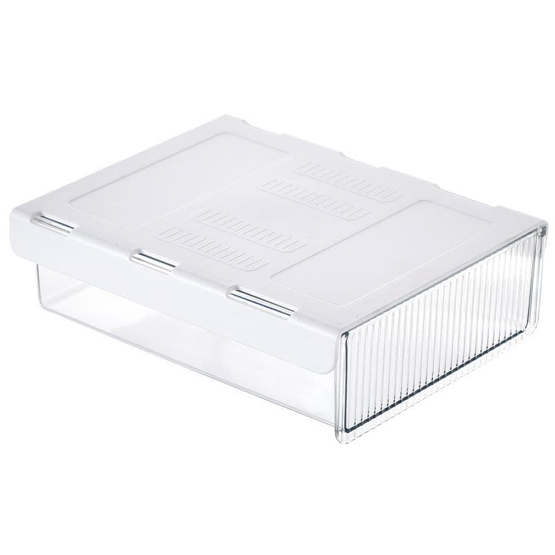 Under Desk Storage Drawers Mounted Desk Drawer Attachable Slide-out Drawer Self-Adhesive Under Desk Drawer 17*21cm white