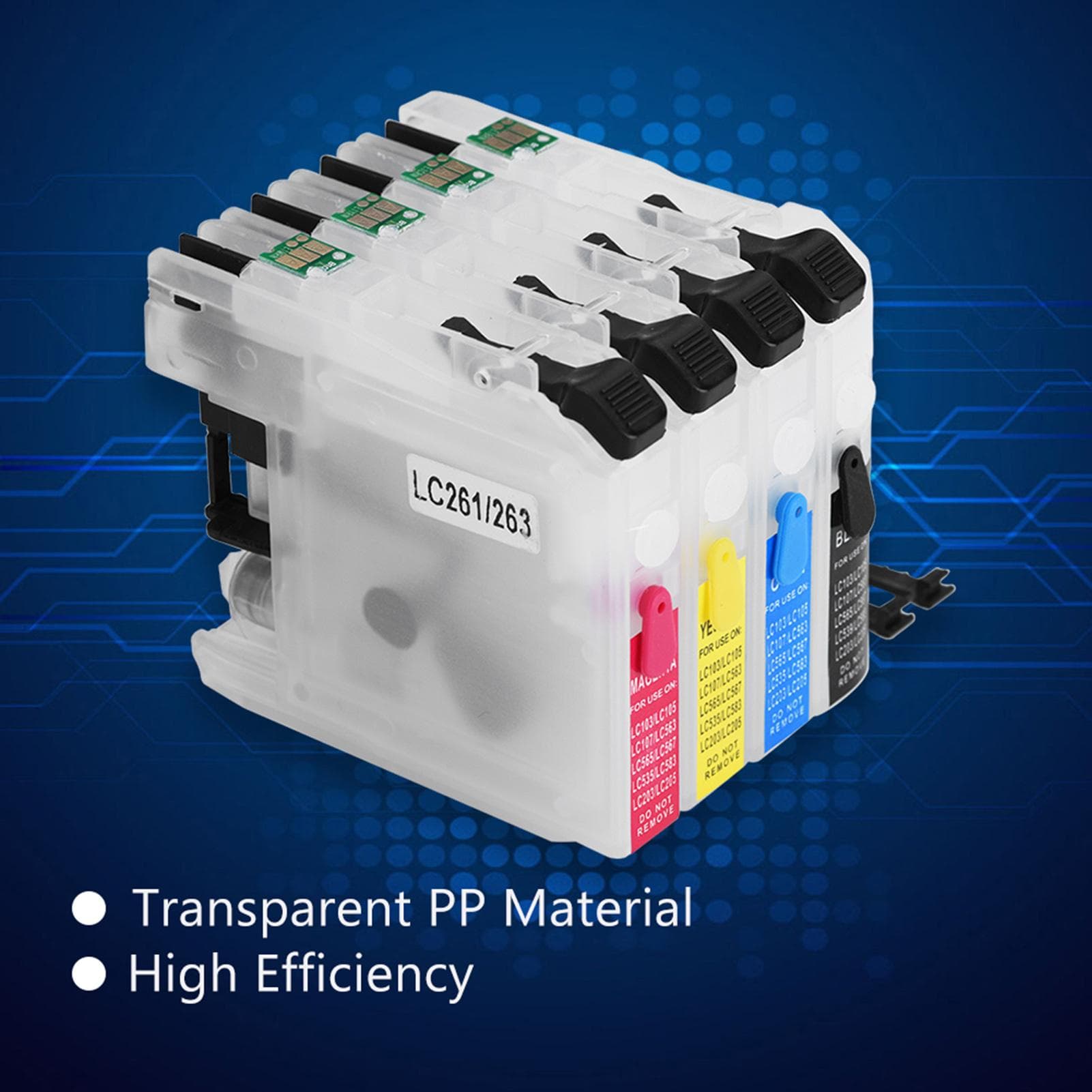Universal Refillable Cartridge with Chip LC263 for DCPJ562DW MFCJ480DW 680DW