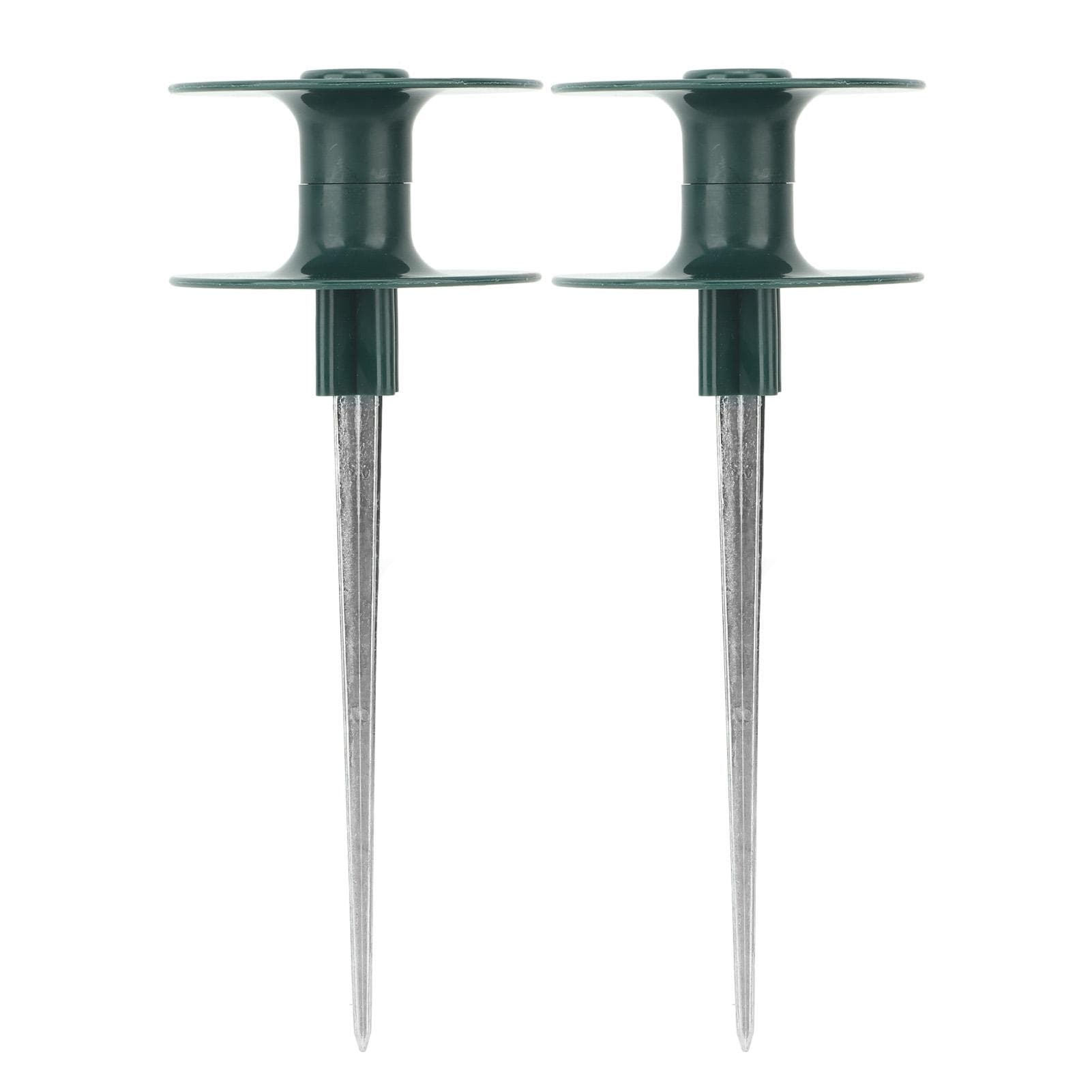 2pcs Hose Guide Spikes ABS Zinc Alloy Water Pipe Guide Wheel Durable Garden Hose Guide Holder for