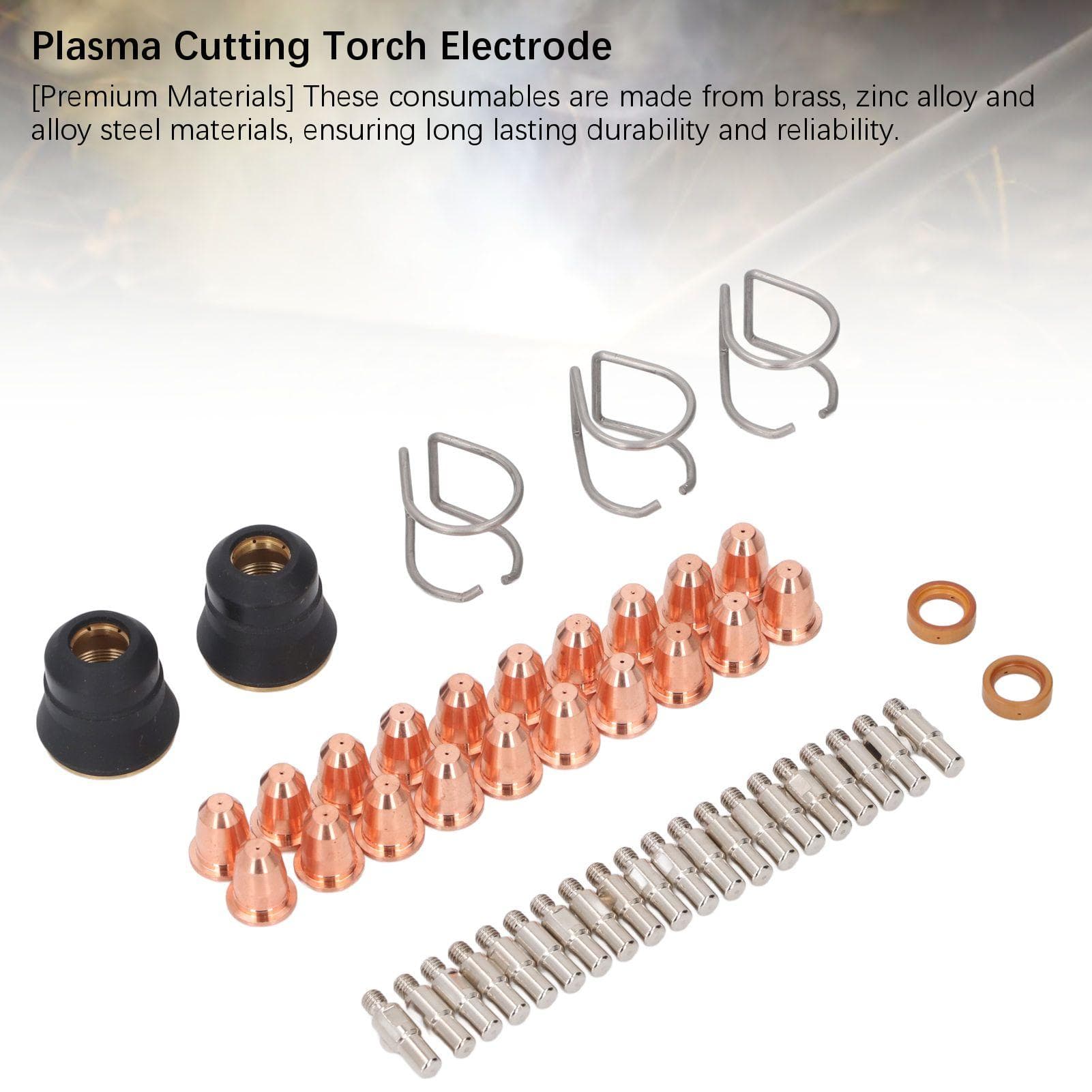 47 Pcs Plasma Cutter Torch Accessory Kit PR0010 Electrode PD011608 Nozzle Tip Shield Cap Spacer