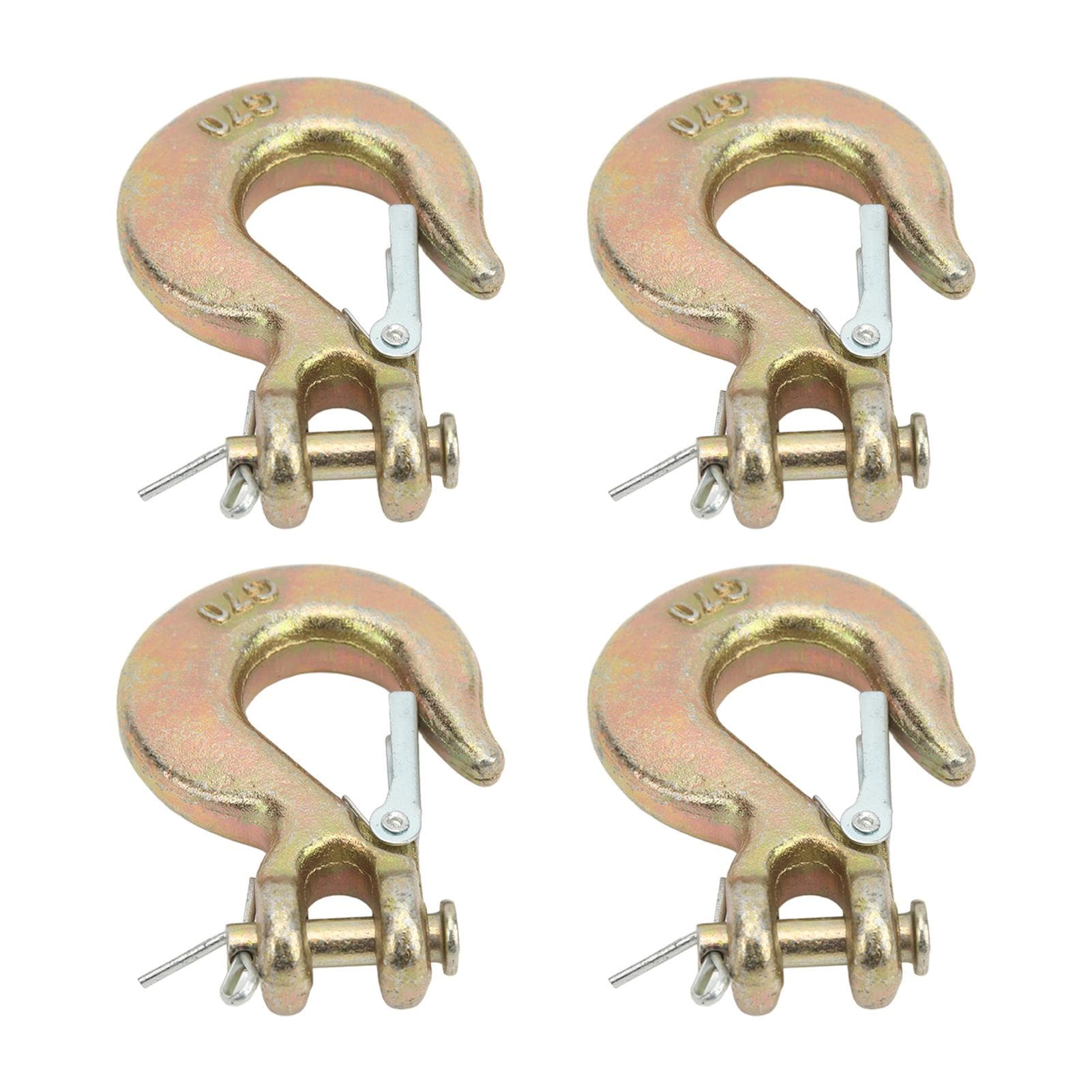 4 Pcs Clevis Slip Hook 14in 2750lbs Capacity Heavy Duty Forged Steel Grab Hook for Lifting