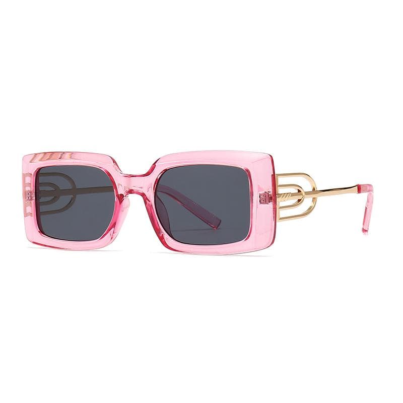 Square Men's Metal Leg Sunglasses Modern Retro Design Cross-Border Fashion for Women Lh058