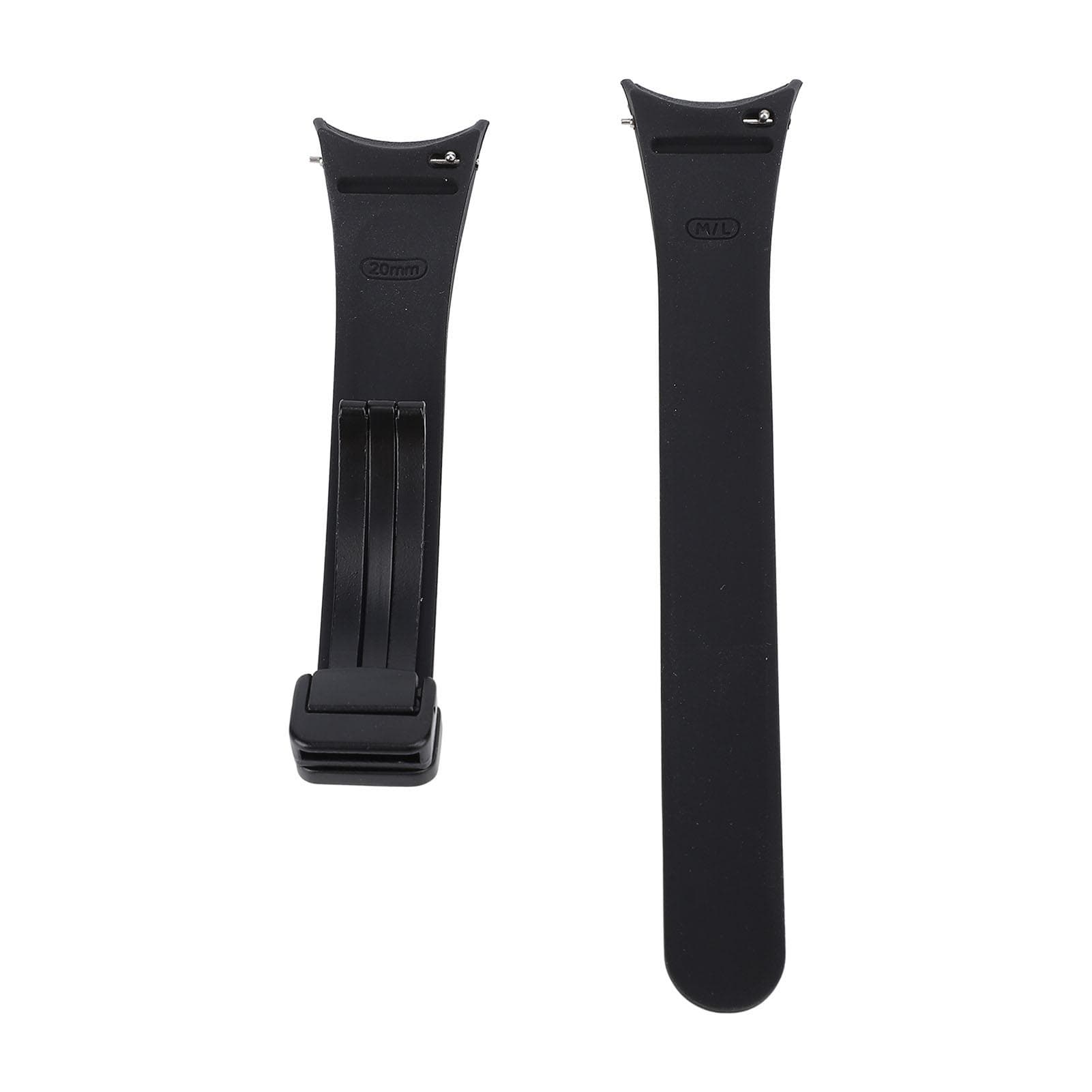 Watch Band for Galaxy Watch 6 5 4 Silicone Fold Over Clasp Slim Soft Watch Replacement Strap for