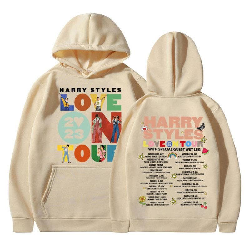 2023 Love on Tour Concert Hoodie Harajuku Hip Hop Oversized Hoodies Unisex Y2k Clothes Long Sleeve Hooded Sweatshirts Streetwear S