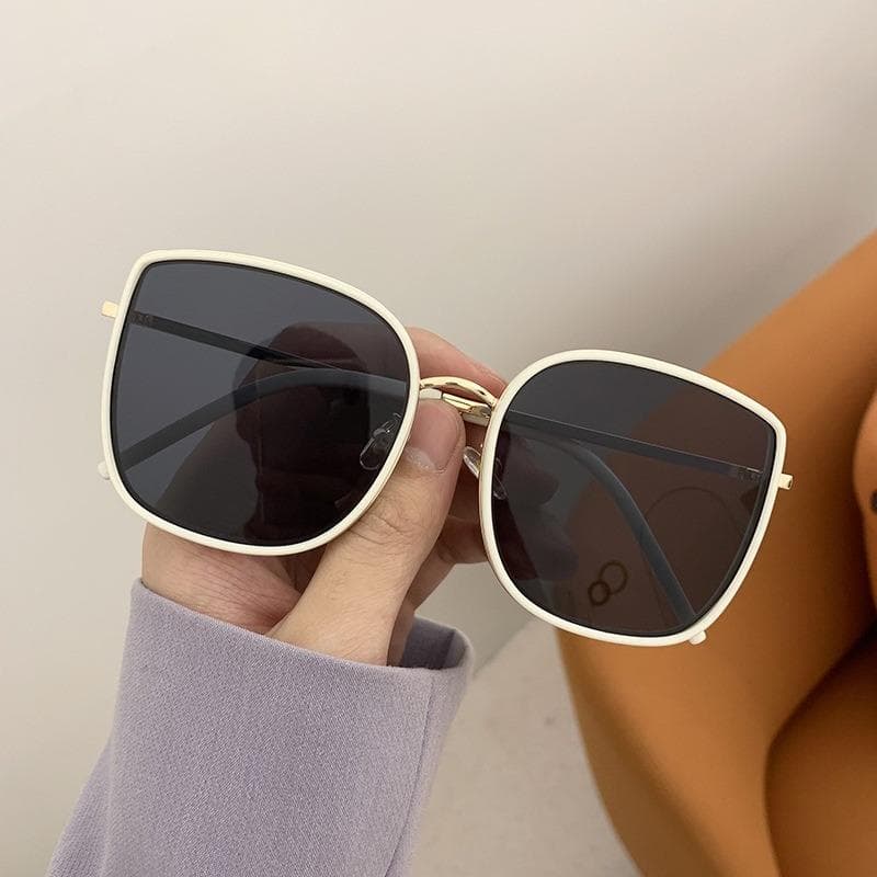 1/2PCS UV400 Square Metal Frame Sunglasses Fashion Unisex Women Men Stylish Eyewear