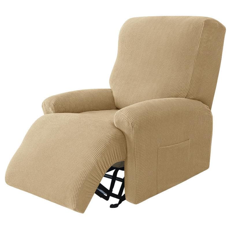 Polar Fleece Recliner Sofa Cover Living Room Lazy Boy Armchair Covers Stretch Spandex Couch Sofa Slipcovers Furniture Protector khaki