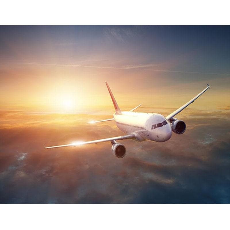 Diamond Embroidery Full Round Diamond Painting Airplane Cross Stitch Picture of Rhinestones 20X30CM