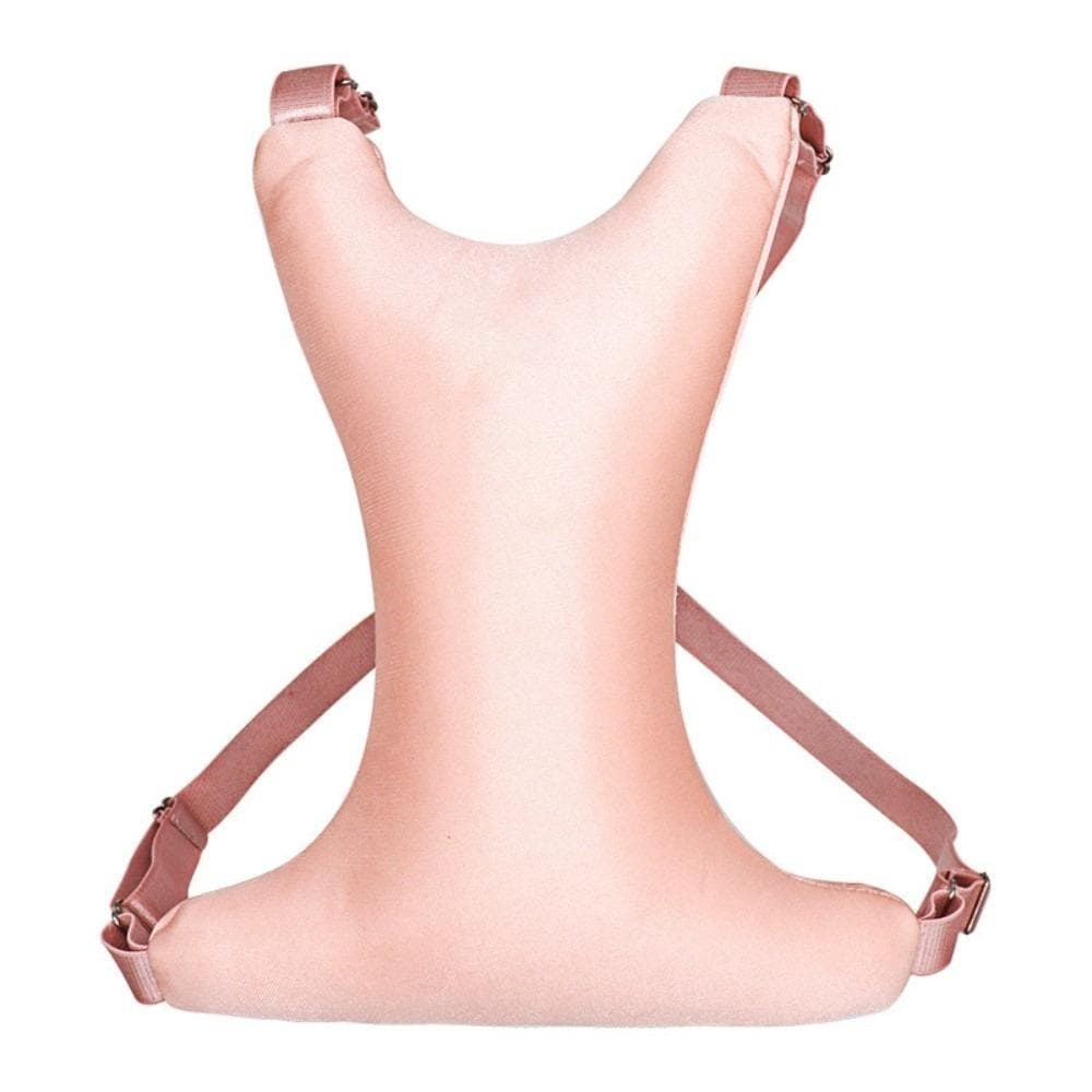 Breathable Chest Wrinkle Prevention Pillow Side Sleeping Ergonomic Breast Pillow  Female pink