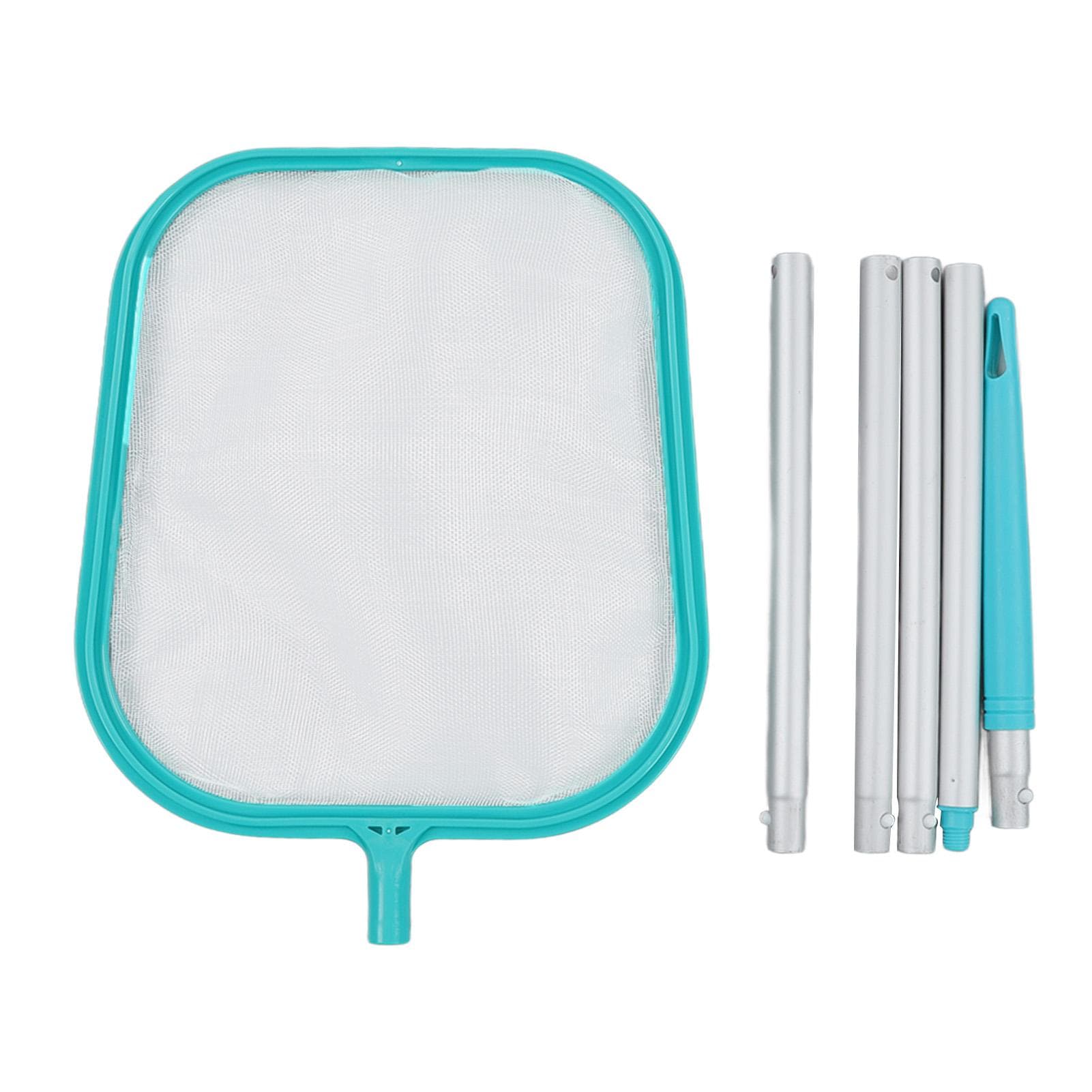 Pool Skimmer Net Detachable Lake Blue Professional Pool Cleaning Net with 5 Splicing Rods for