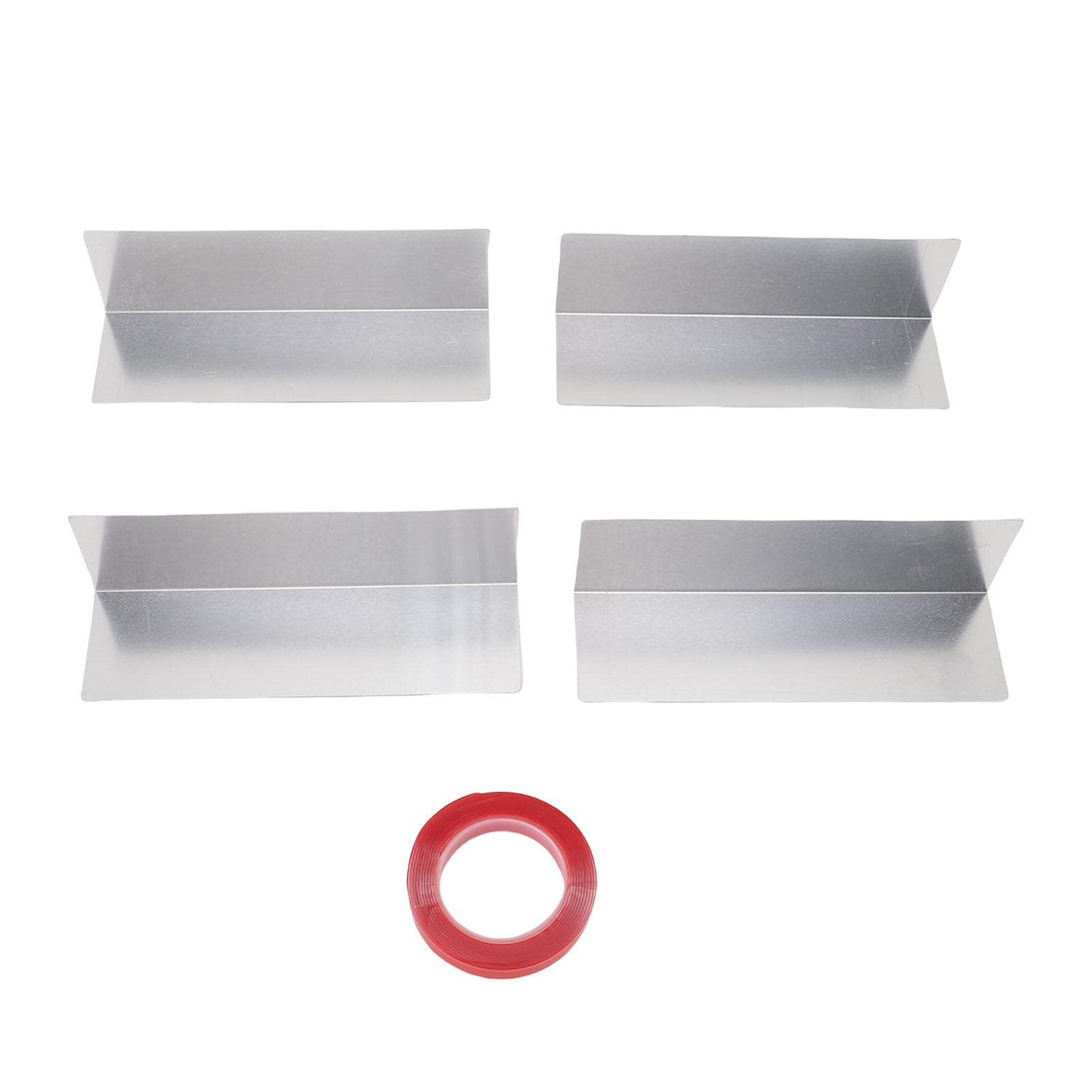 4 PCS Garage Door Seal Guards Weatherproofing Aluminum for Indoor Outdoor Home 5.91 X 1.77 Inch