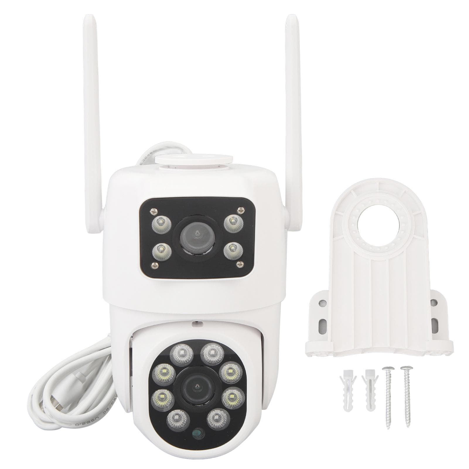Smart Outdoor Camera PTZ Wifi Dual Lens Security Camera Motion Detection Two Way Audio Surveillance