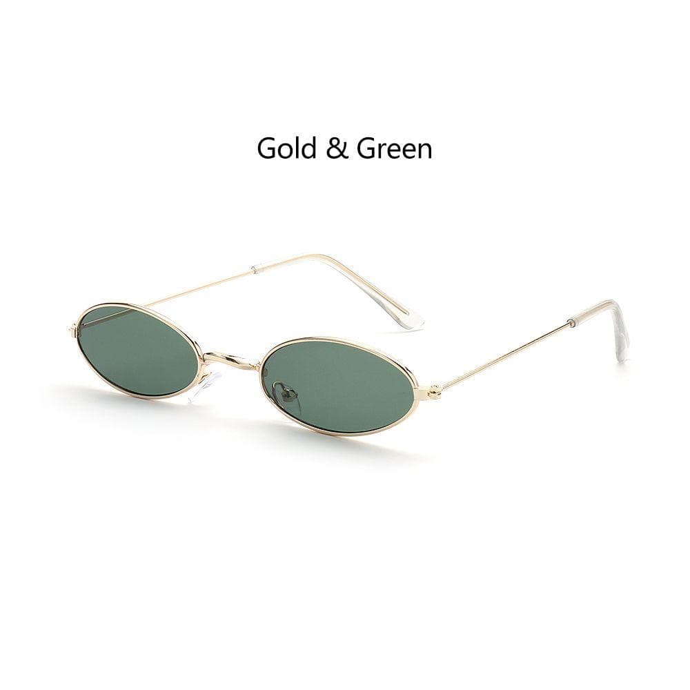 Retro Small Frame Oval Sunglasses UV400 Fashion Design Sun Glasses Summer Vintage Shades Eyeglasses Accessories