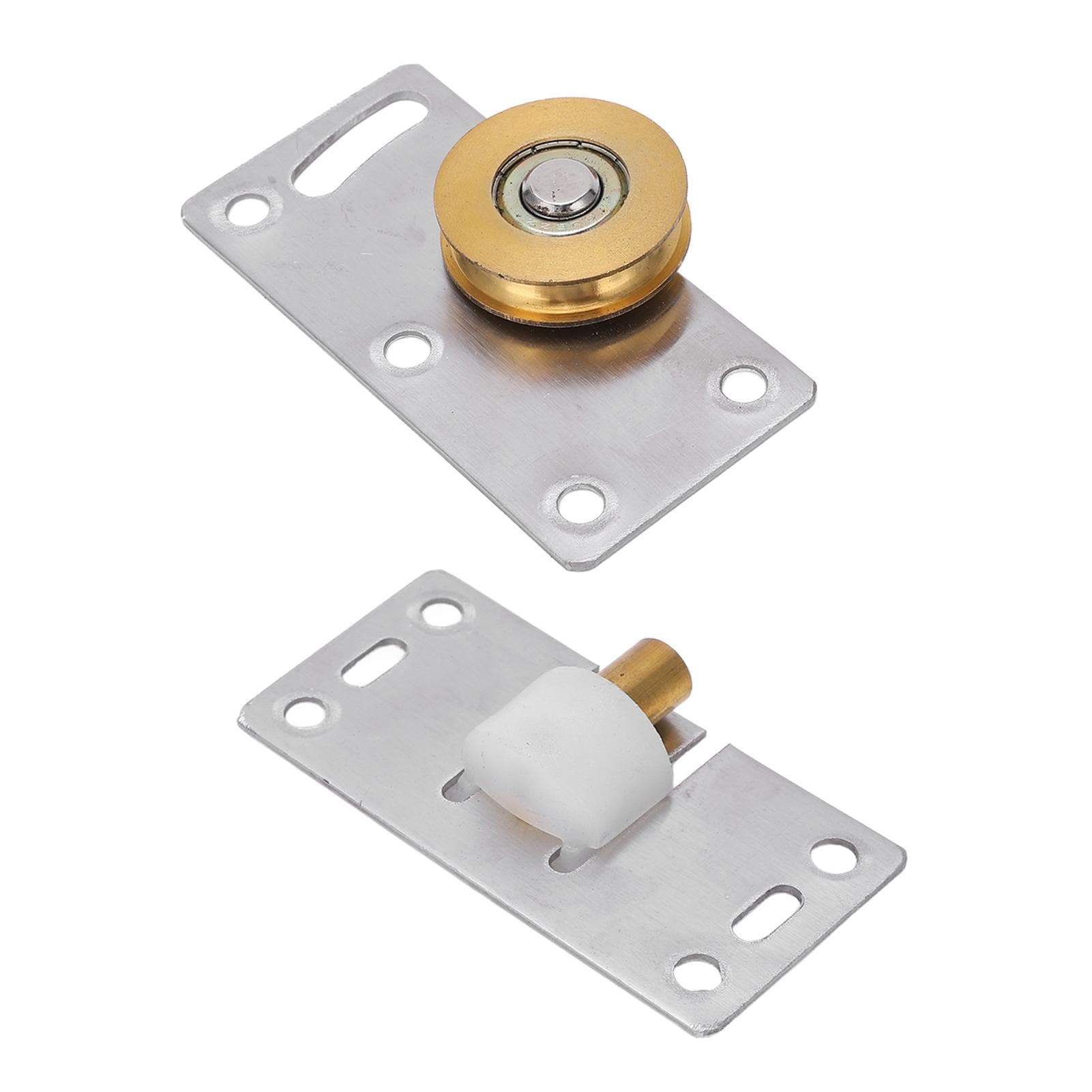 2 Sets Sliding Door Roller Brass Stainless Steel Pulley for Home Wardrobe and Closet 30mm OD