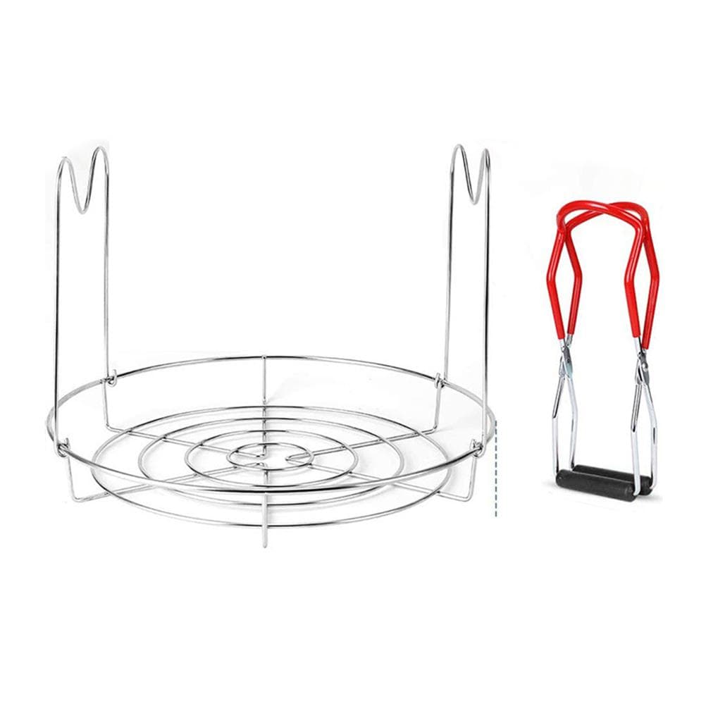 Canning Rack Stainless Steel Canning Jar Rack and Canning Tongs for Regular Mouth and Wide Mouth