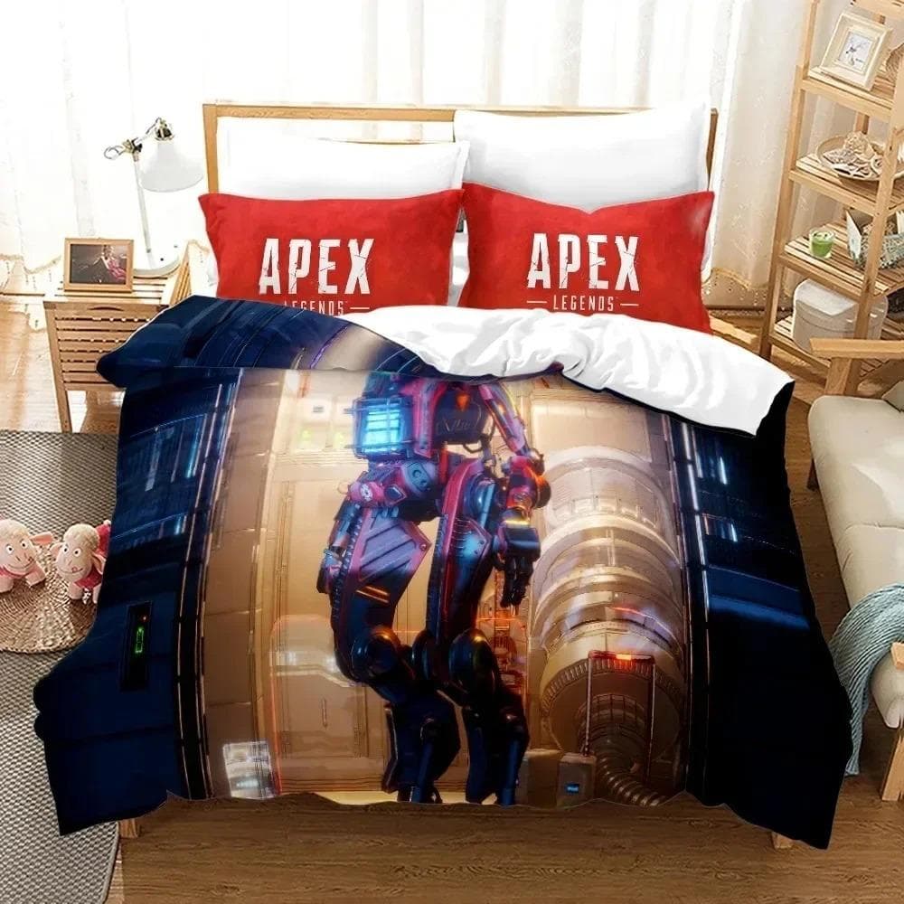APEX Legends Bedding Set Single Twin Full Queen King Size shooting game Bed Set Aldult Boys Bedroom Duvetcover Sets 3D Print 015 70x133cm 2pcs