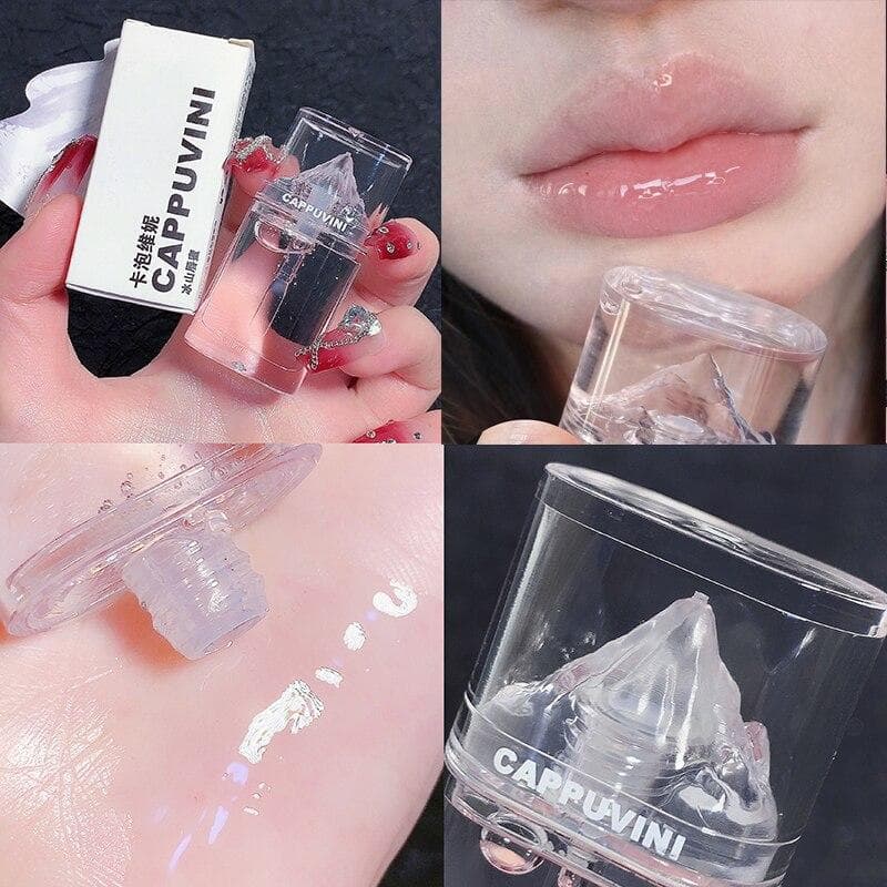 Ice Mountain Lip Gloss Crystal Jelly Lip Glaze Transparent Glass Lip Oil Moisturizing Waterproof Liquid Lipstick Lips Cosmetics