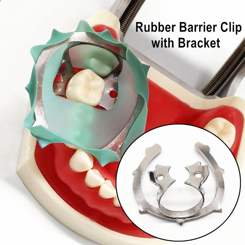 1 piece Most Popular Dental Restoration Rubber Dam Clamps Rubber Barrier Clip Stainless Steel Material 1 piece with bracket