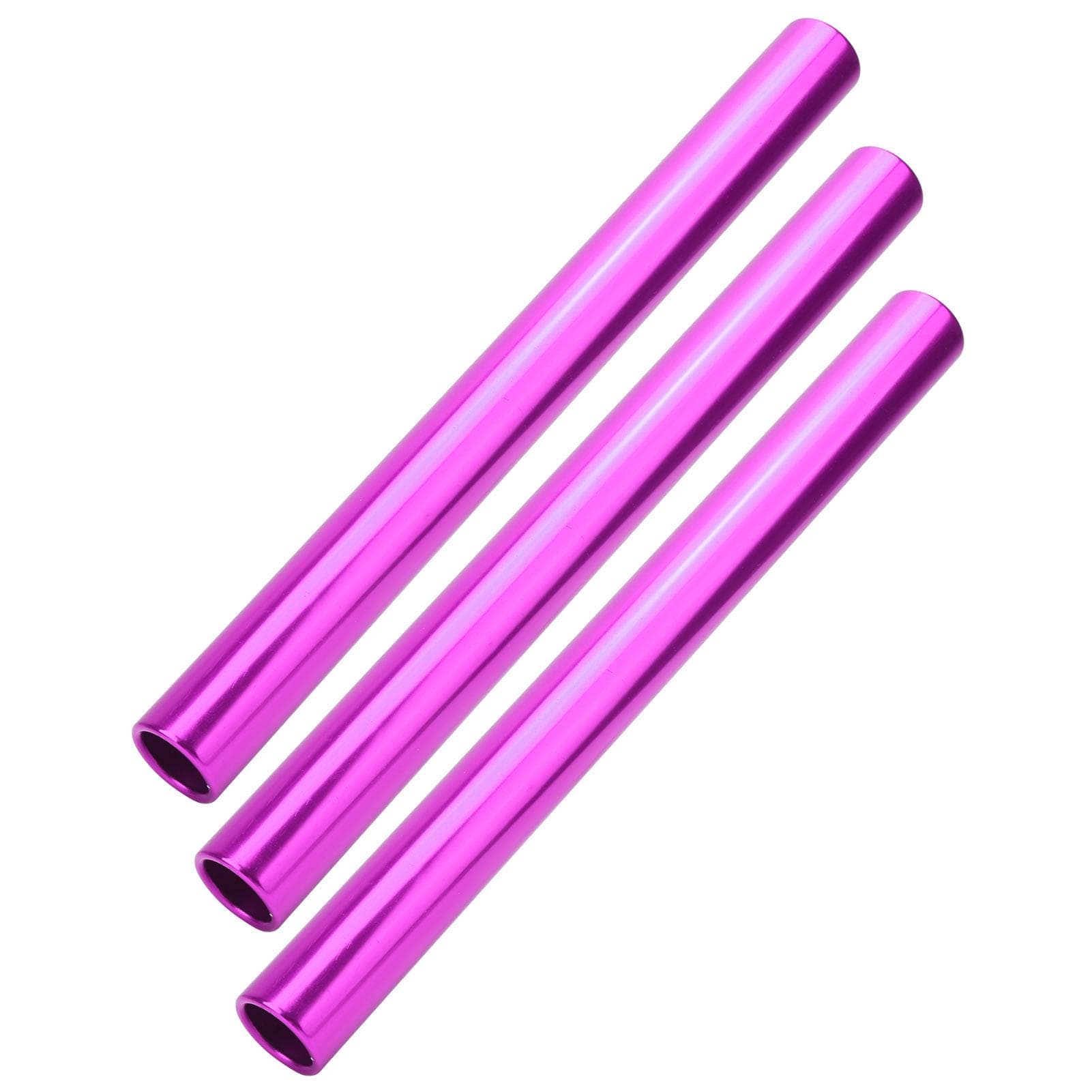 3pcs Aluminum Alloy Electroplating Relay Batons Track and Field Sprint Match BatonsPurple