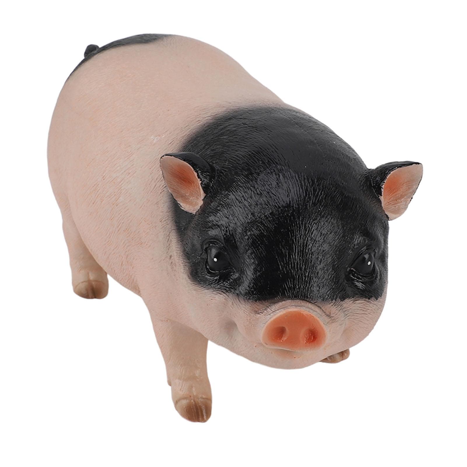 Small Pig Statue Standing Piglet Figurine Resin Animal Sculpture for Outdoor Garden and Desktop multicolour