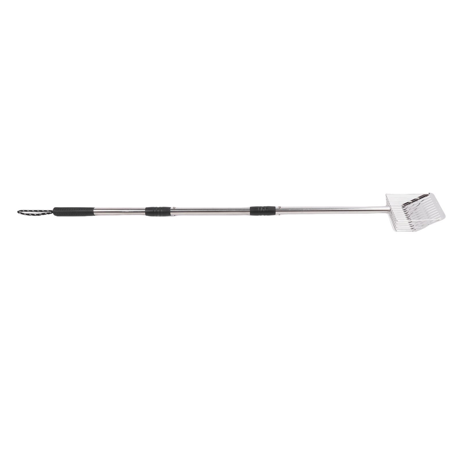 Metal Cat Litter Scoop Long Handle Heavy Duty Stainless Steel 3 Section Removable Shovel Scooper