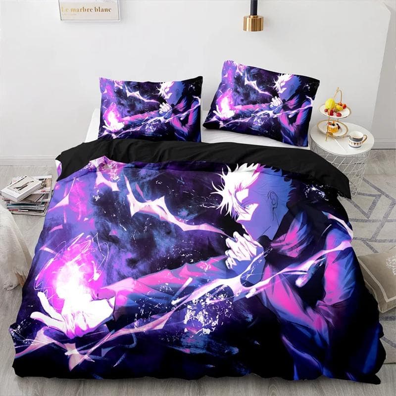 Anime Jujutsu Kaisen Satoru Gojo Duvet Cover Set King Queen Double Full Twin Single Size For Kids Teens Bedding Set 150x200cm 3pcs