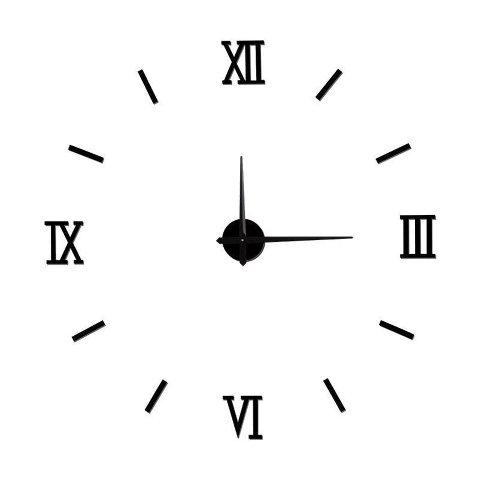crossborder minimalist living room art clock DIY mute wall clock 3D stereo punchfree Type 1